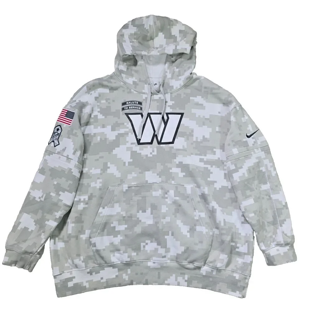 Washington Commanders Salute To Service Hoodie Men's L Playoffs Camo Staff Worn